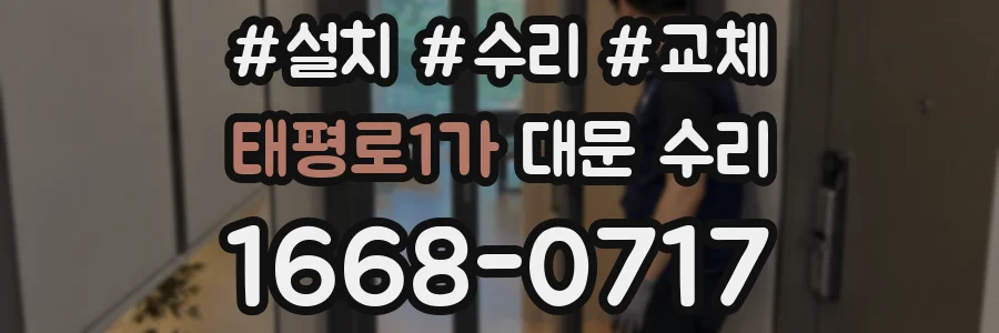 태평로1가 대문 수리