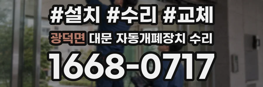 광덕면 대문 자동개폐장치 수리