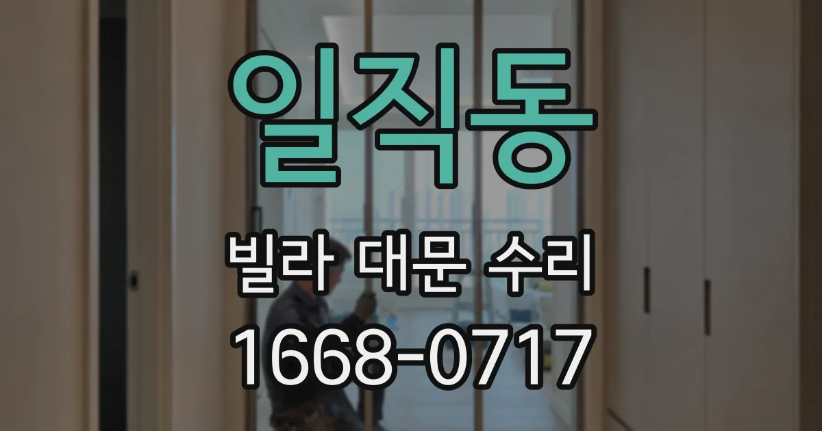일직동 빌라 대문 수리