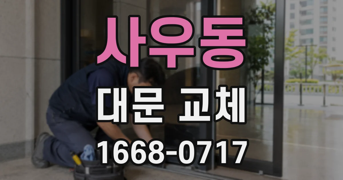 사우동 대문 교체
