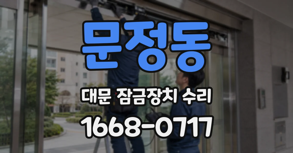문정동 대문 잠금장치 수리