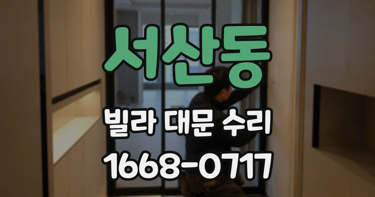 서산동 빌라 대문 수리