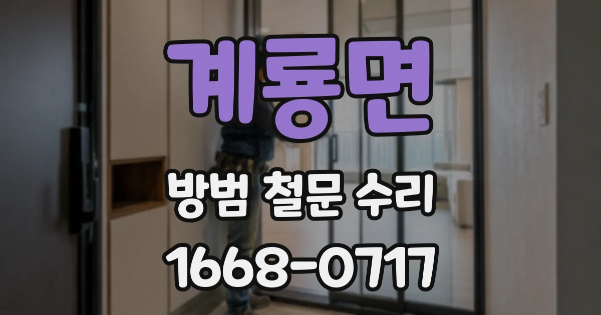 계룡면 방범 철문 수리