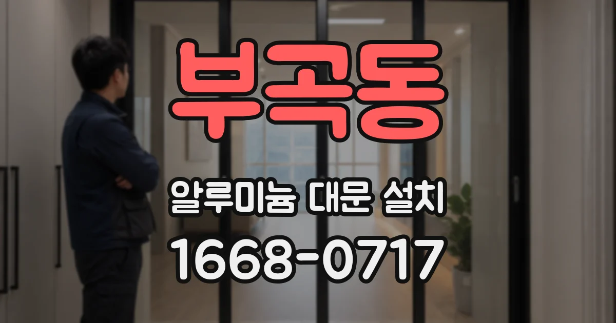 부곡동 알루미늄 대문 설치