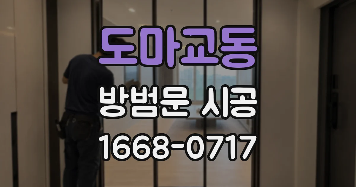 도마교동 방범문 시공