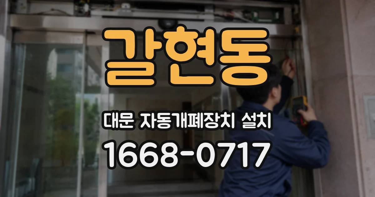 갈현동 대문 자동개폐장치 설치