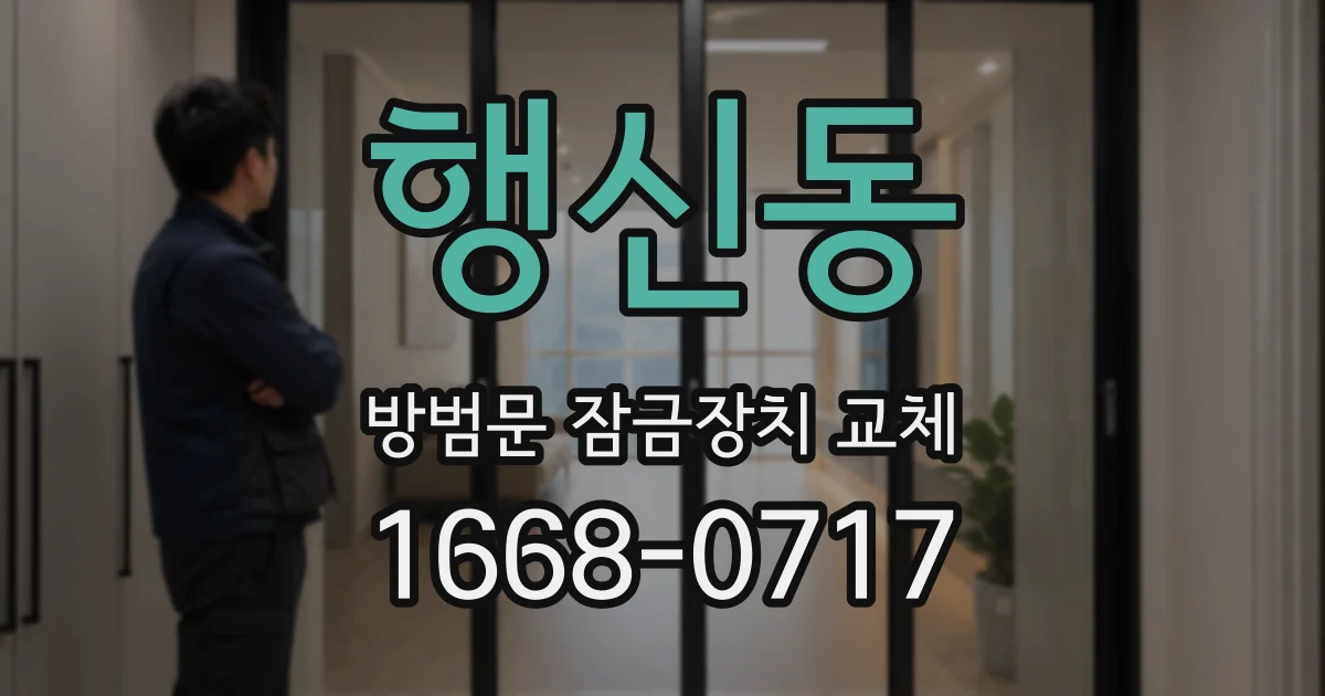 행신동 방범문 잠금장치 교체