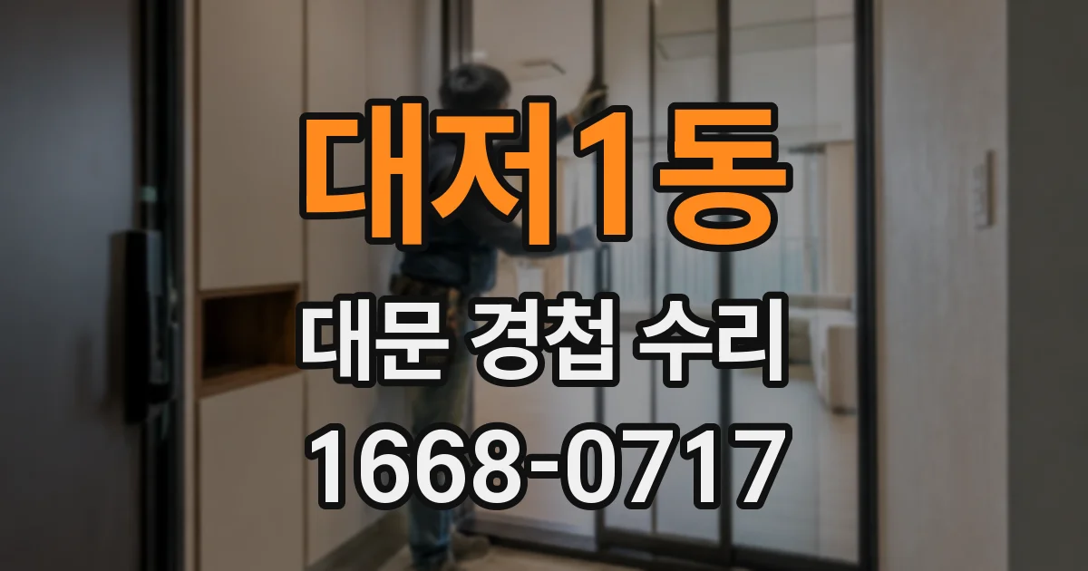 대저1동 대문 경첩 수리