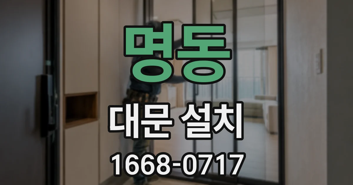 명동 대문 설치