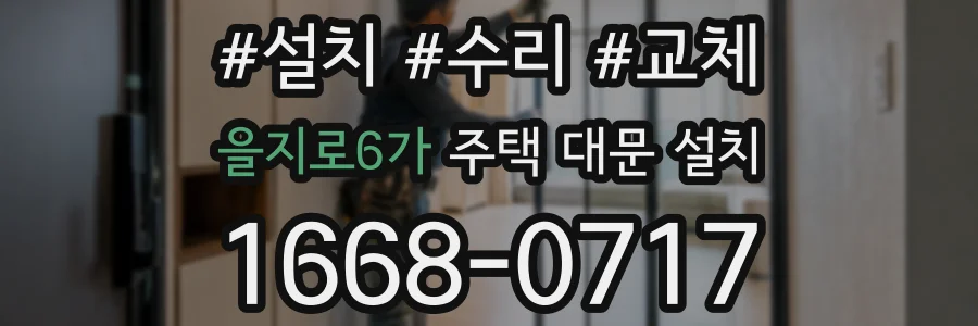 을지로6가 주택 대문 설치