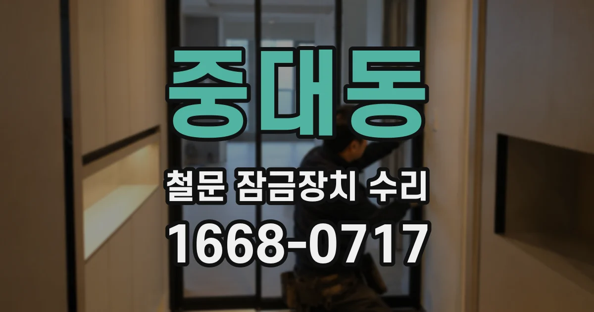 중대동 철문 잠금장치 수리