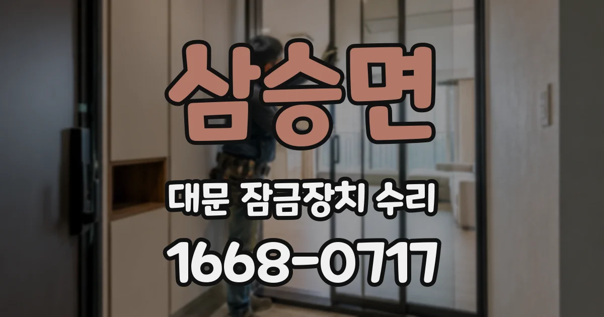 삼승면 대문 잠금장치 수리
