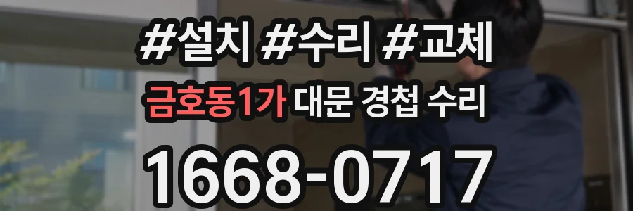 금호동1가 대문 경첩 수리