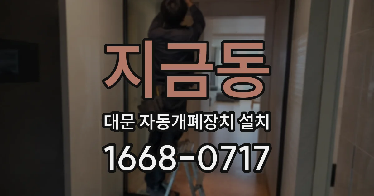 지금동 대문 자동개폐장치 설치