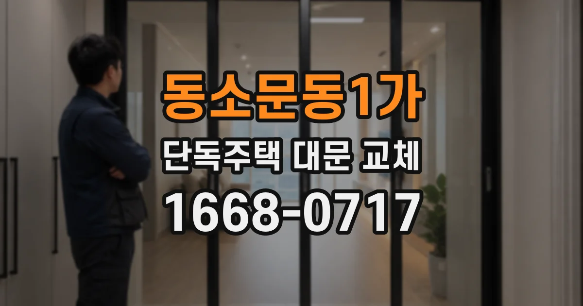 동소문동1가 단독주택 대문 교체