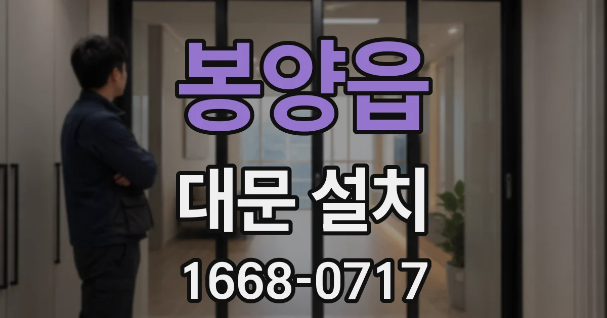봉양읍 대문 설치