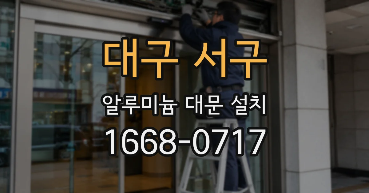 대구 서구 알루미늄 대문 설치