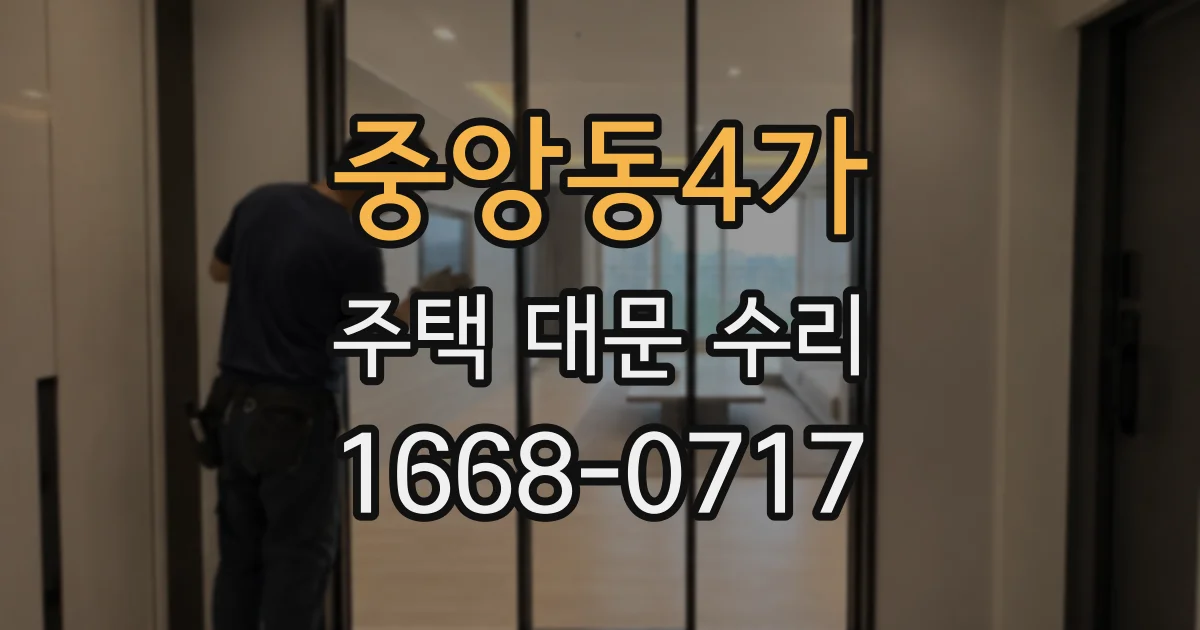 중앙동4가 주택 대문 수리