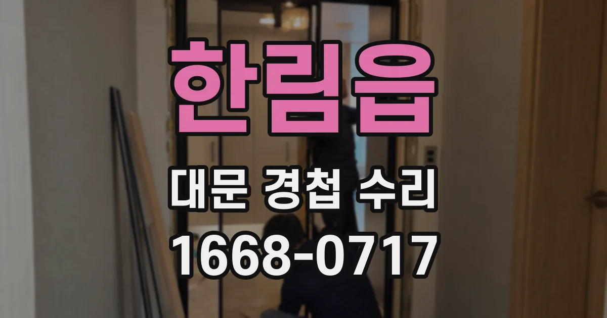 한림읍 대문 경첩 수리