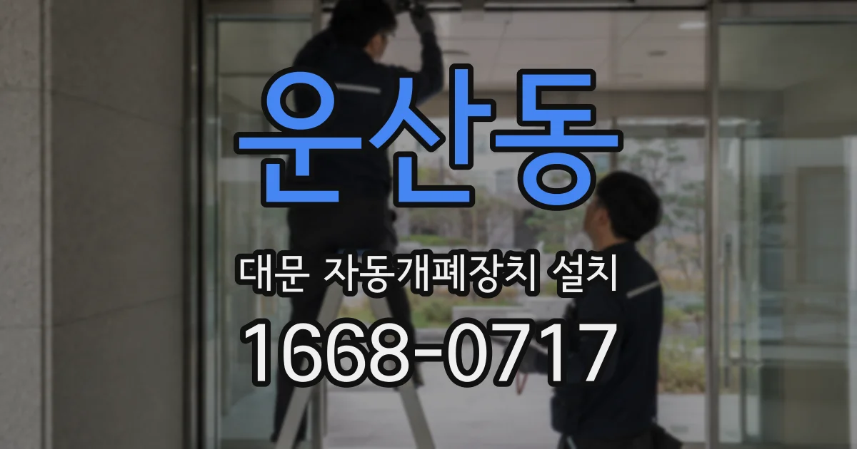 운산동 대문 자동개폐장치 설치