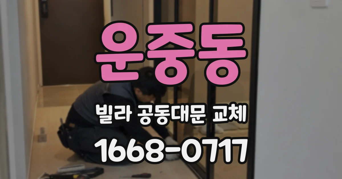 운중동 빌라 공동대문 교체