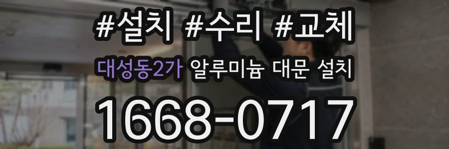 대성동2가 알루미늄 대문 설치