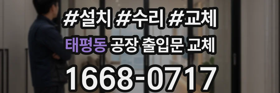 태평동 공장 출입문 교체