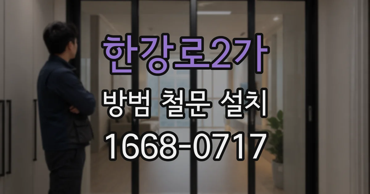 한강로2가 방범 철문 설치