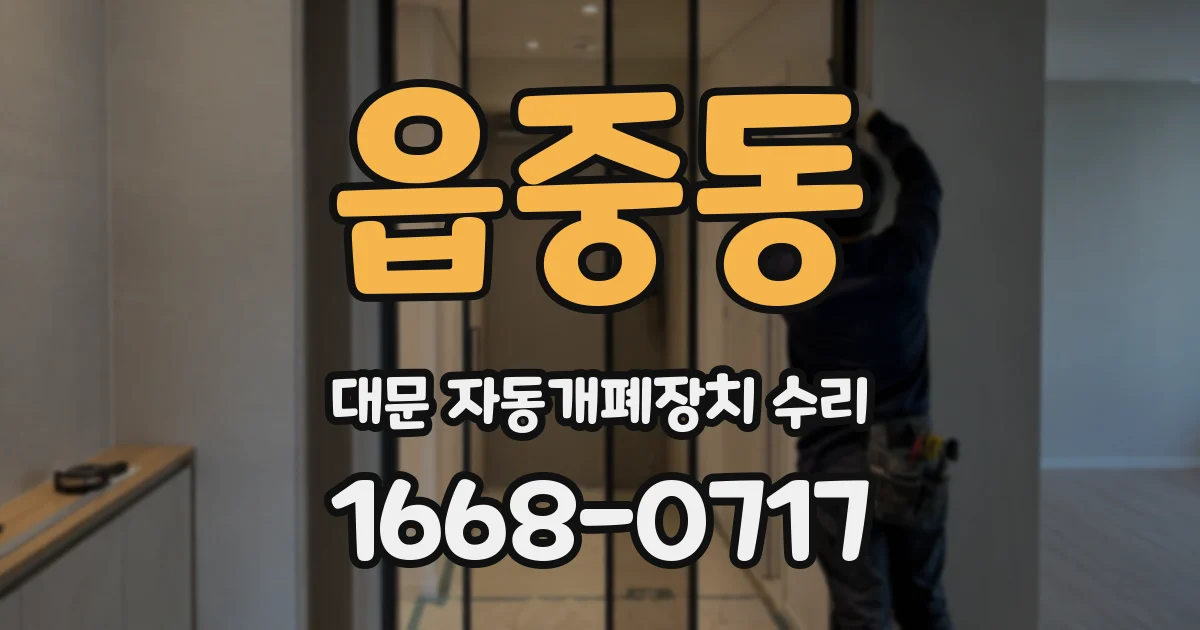 읍중동 대문 자동개폐장치 수리