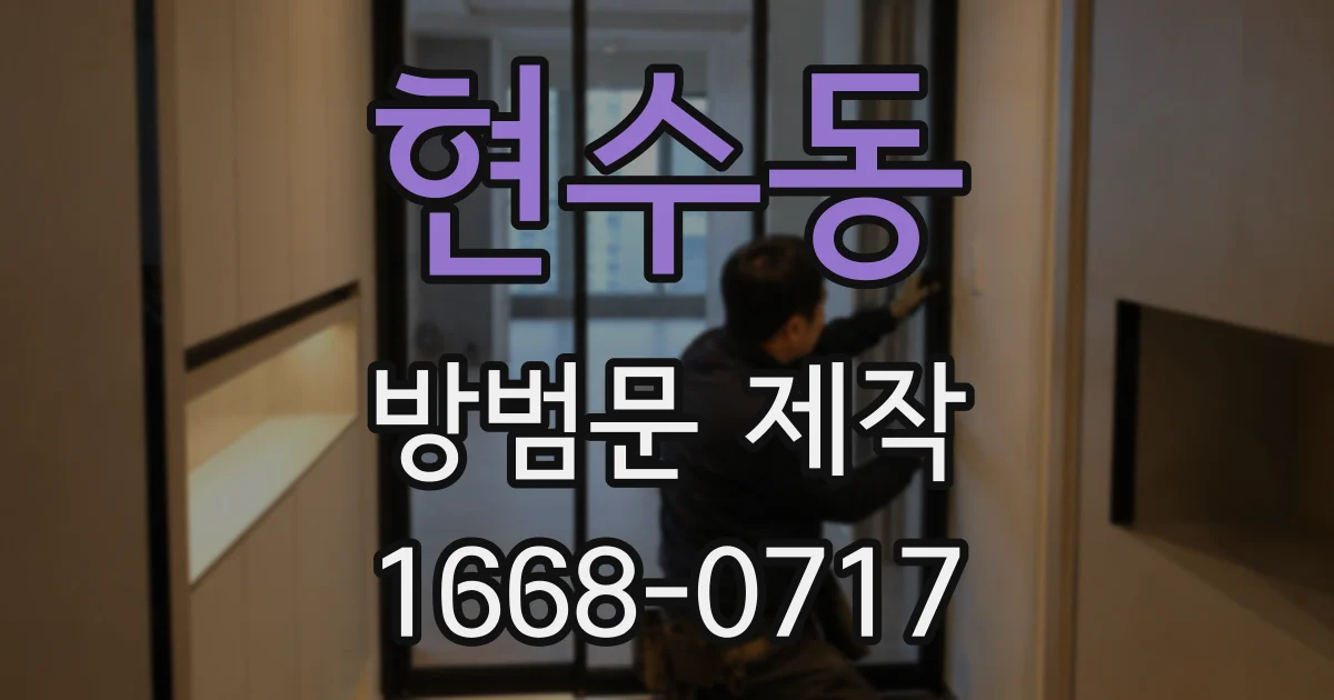 현수동 방범문 제작