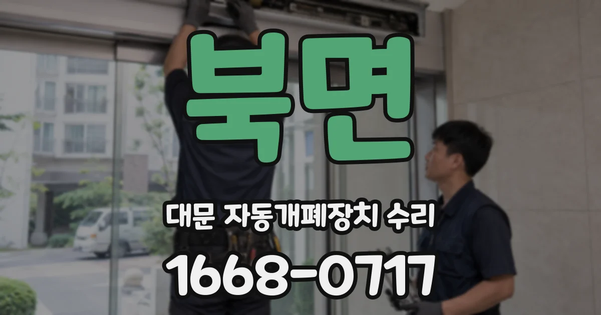 북면 대문 자동개폐장치 수리