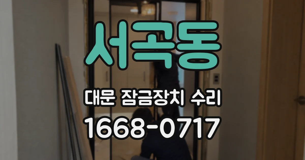 서곡동 대문 잠금장치 수리