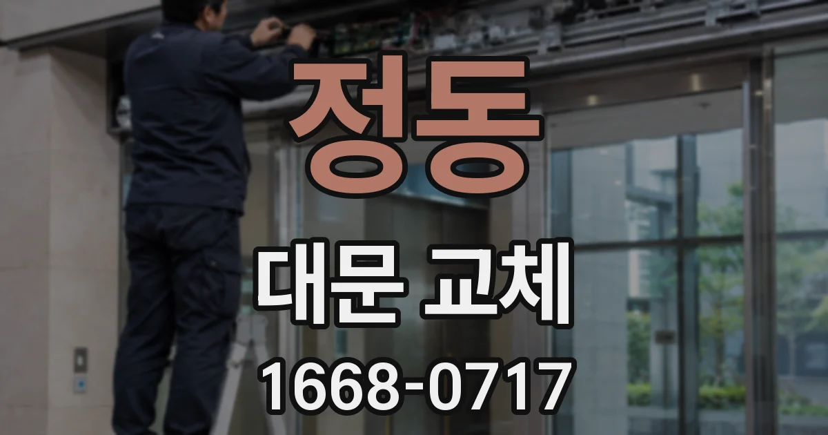 정동 대문 교체