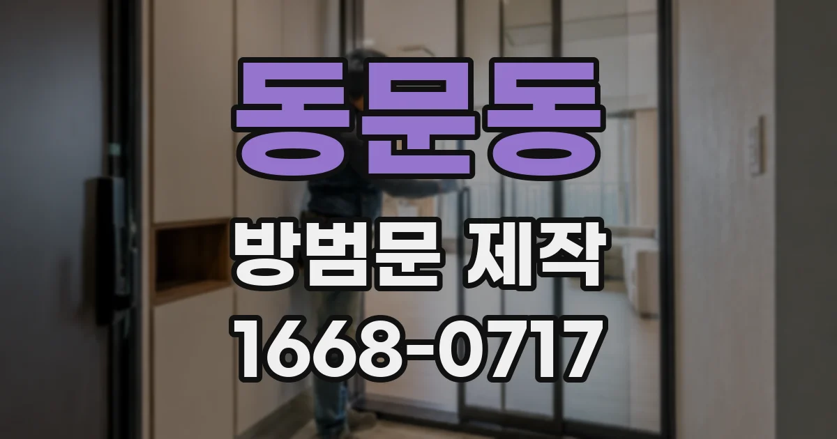 동문동 방범문 제작