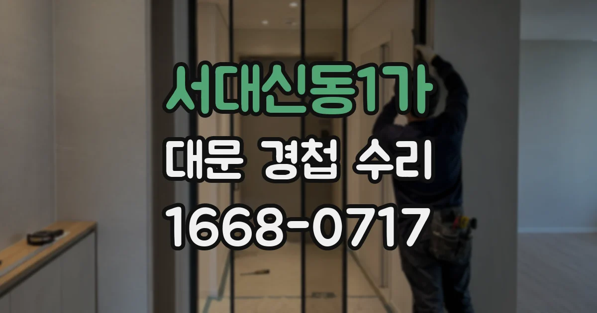 서대신동1가 대문 경첩 수리