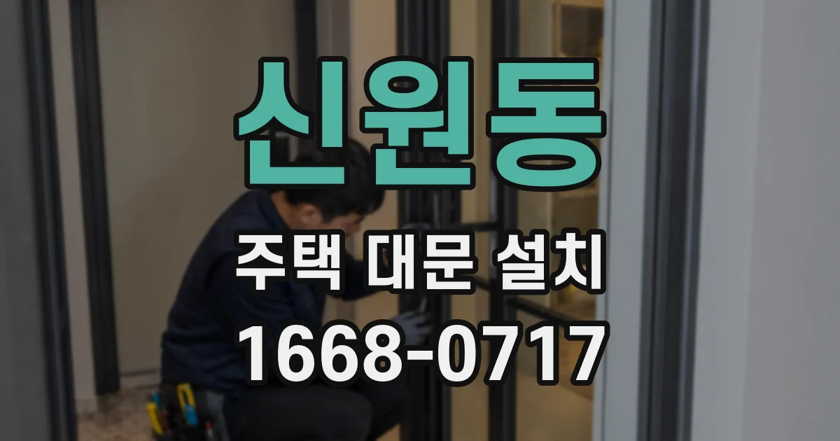 신원동 주택 대문 설치