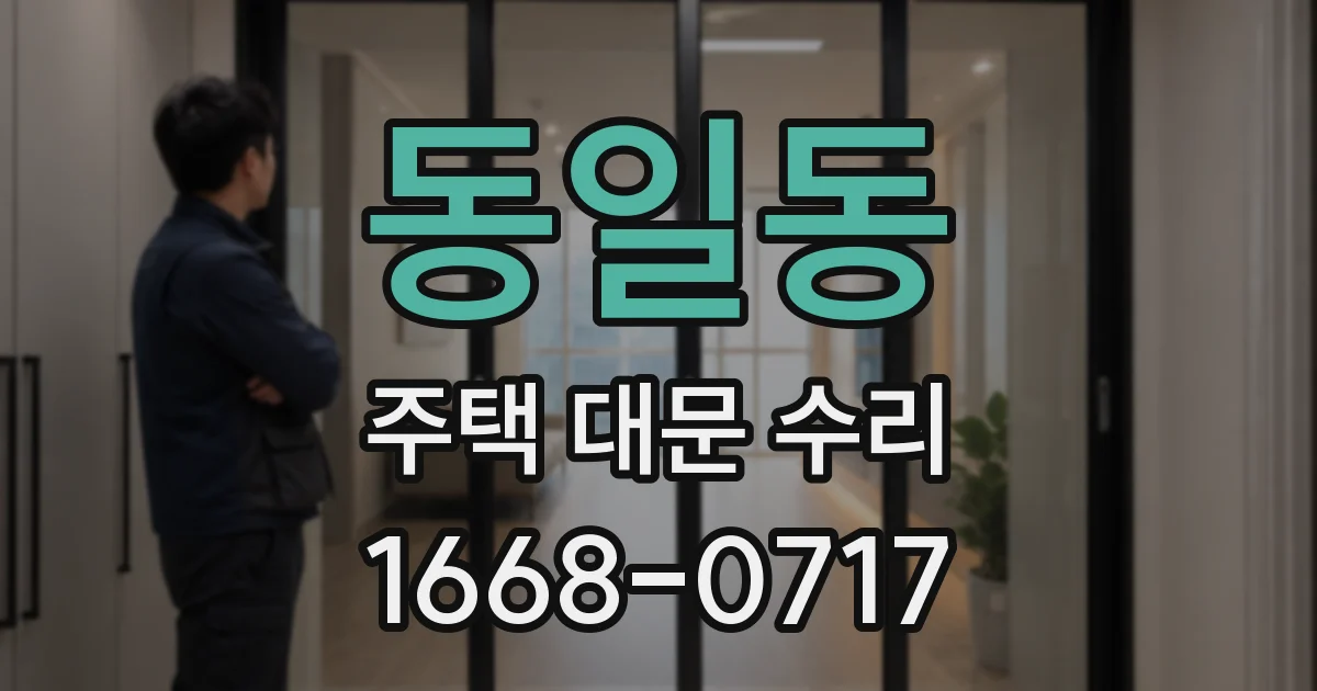 동일동 주택 대문 수리