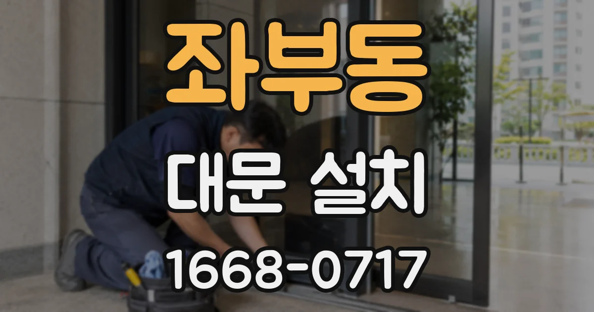 좌부동 대문 설치
