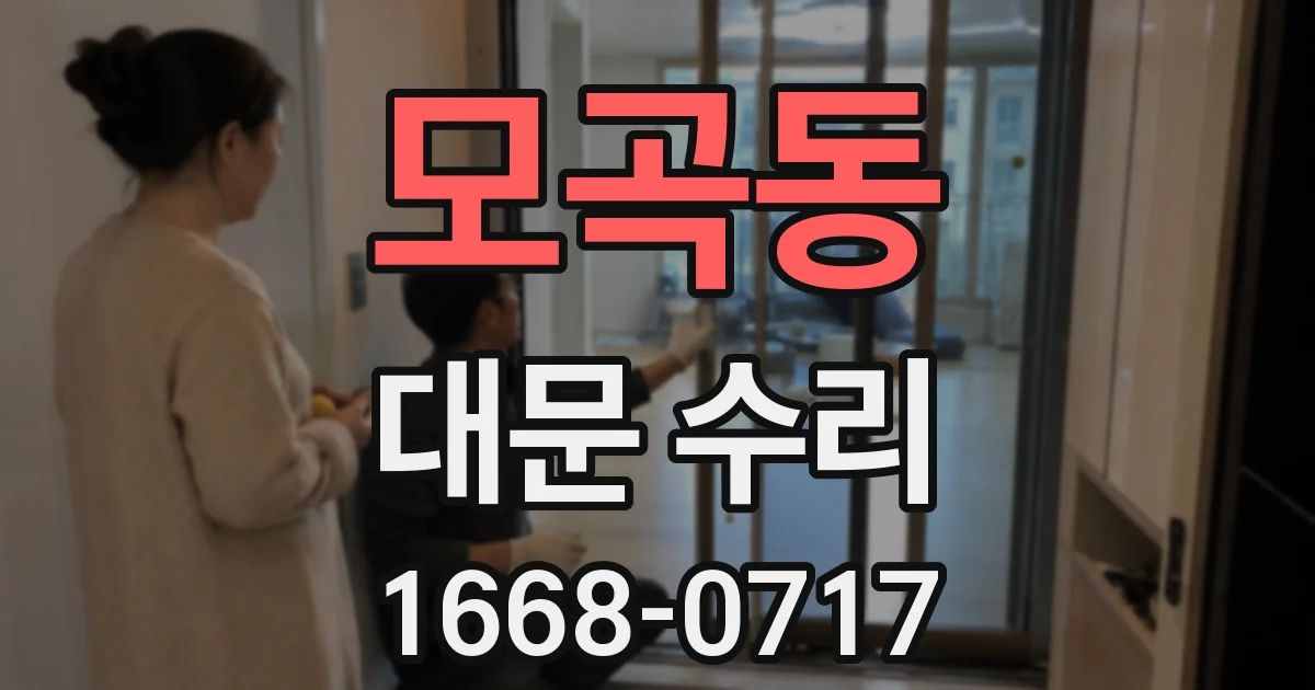 모곡동 대문 수리