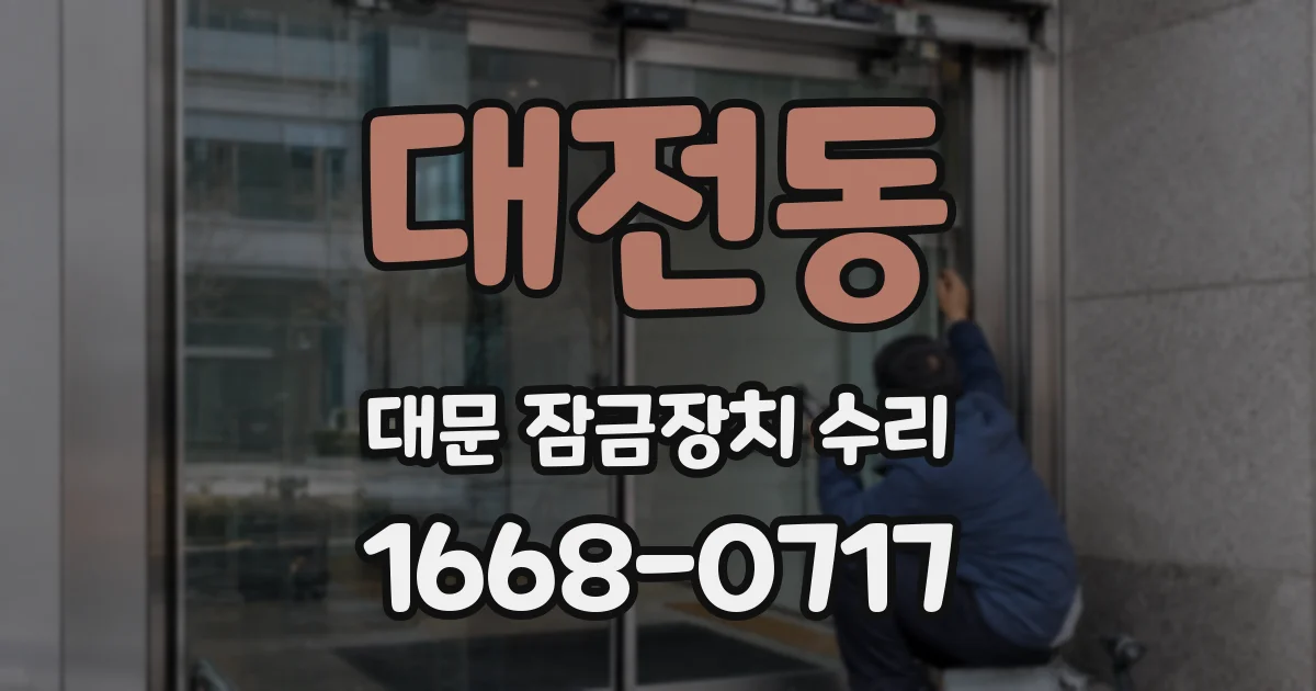 대전동 대문 잠금장치 수리