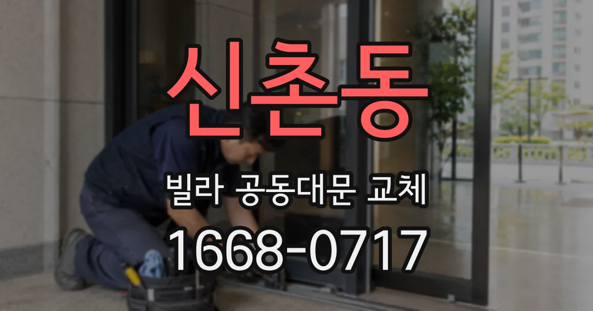신촌동 빌라 공동대문 교체
