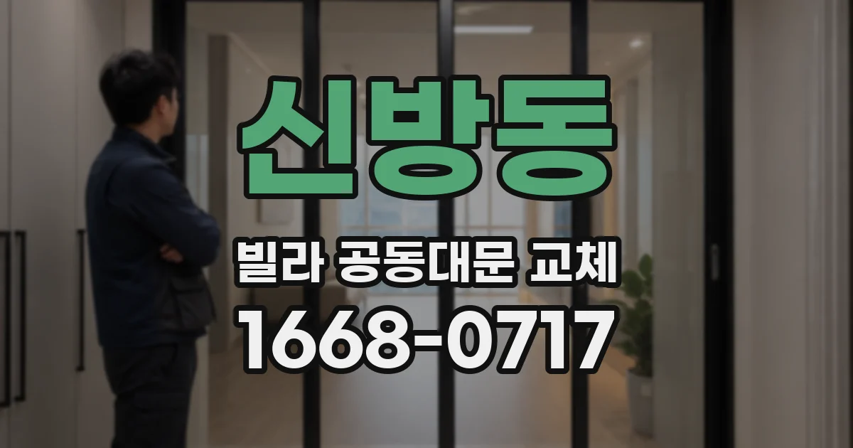 신방동 빌라 공동대문 교체