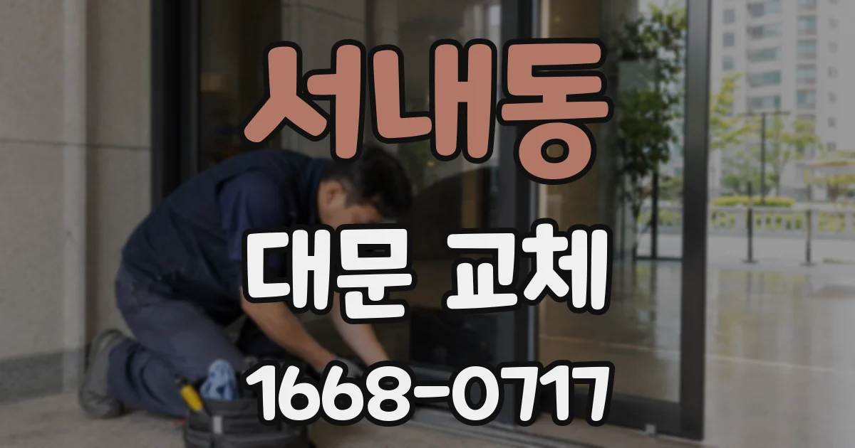 서내동 대문 교체