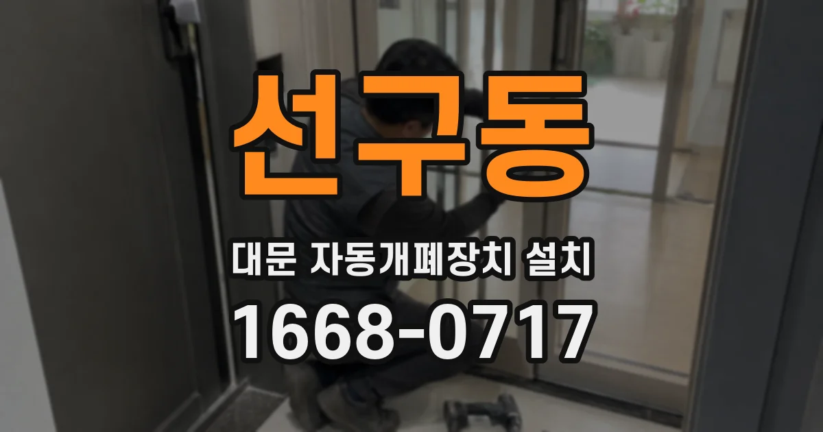 선구동 대문 자동개폐장치 설치