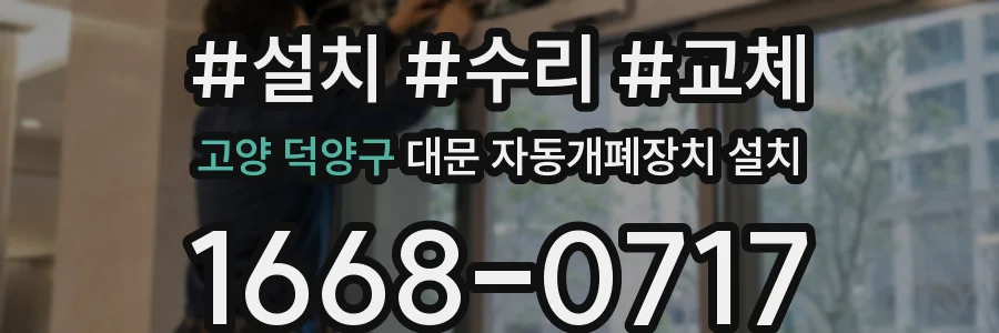고양 덕양구 대문 자동개폐장치 설치