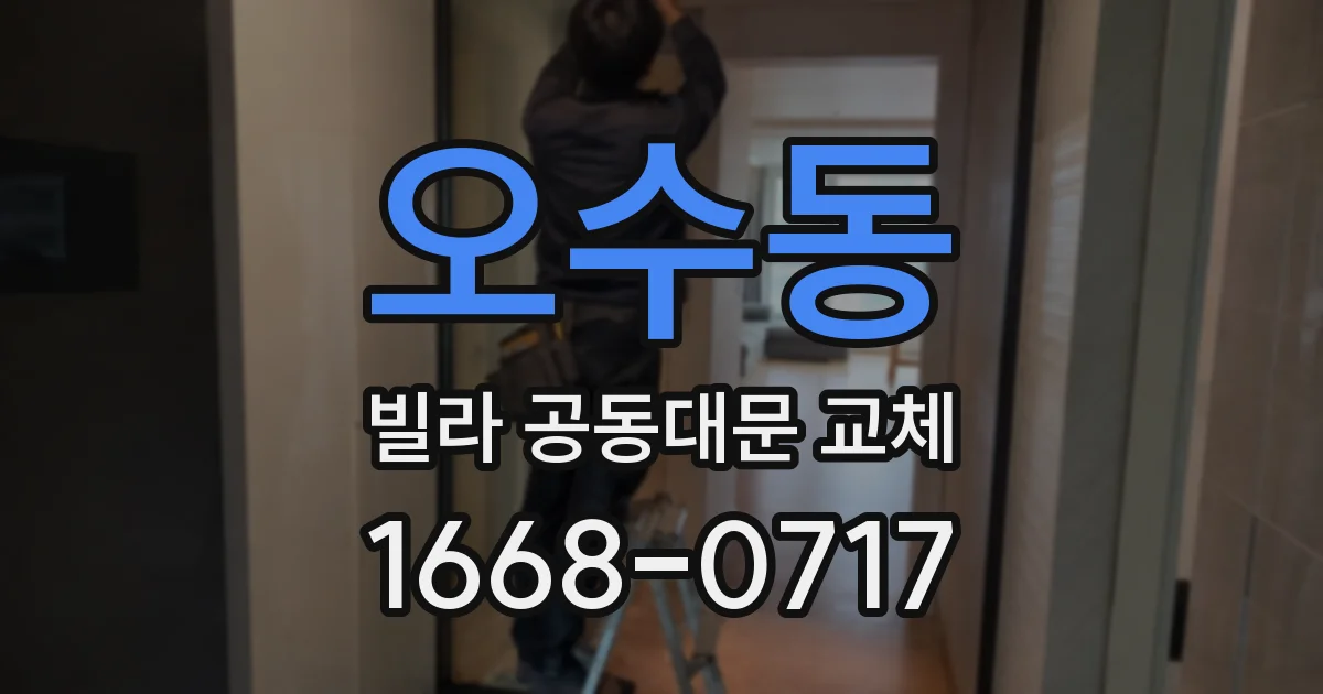 오수동 빌라 공동대문 교체