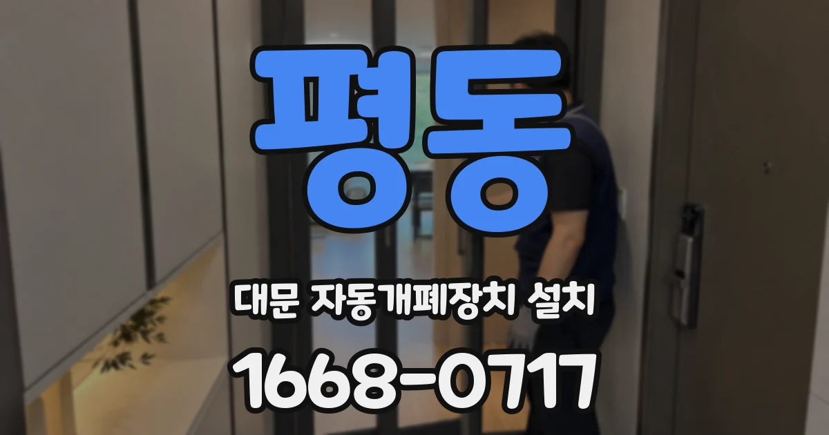 평동 대문 자동개폐장치 설치
