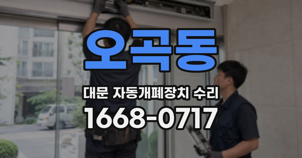 오곡동 대문 자동개폐장치 수리
