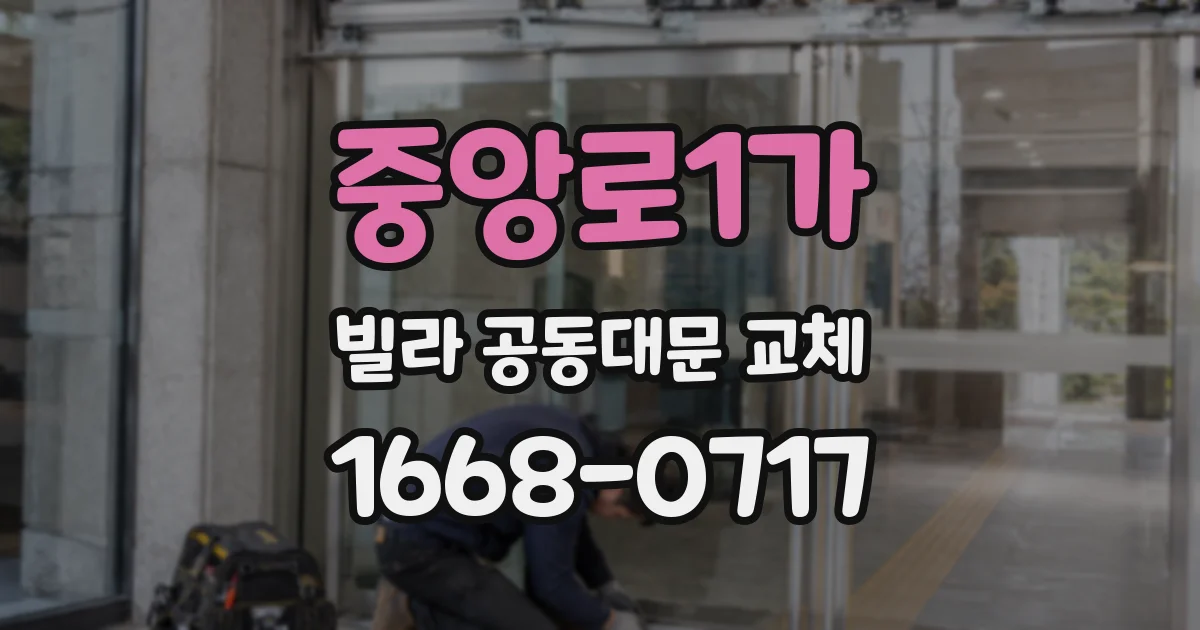 중앙로1가 빌라 공동대문 교체