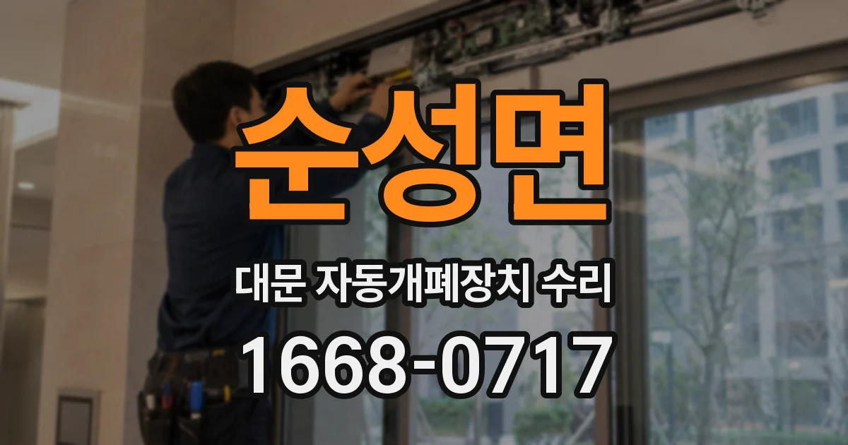 순성면 대문 자동개폐장치 수리